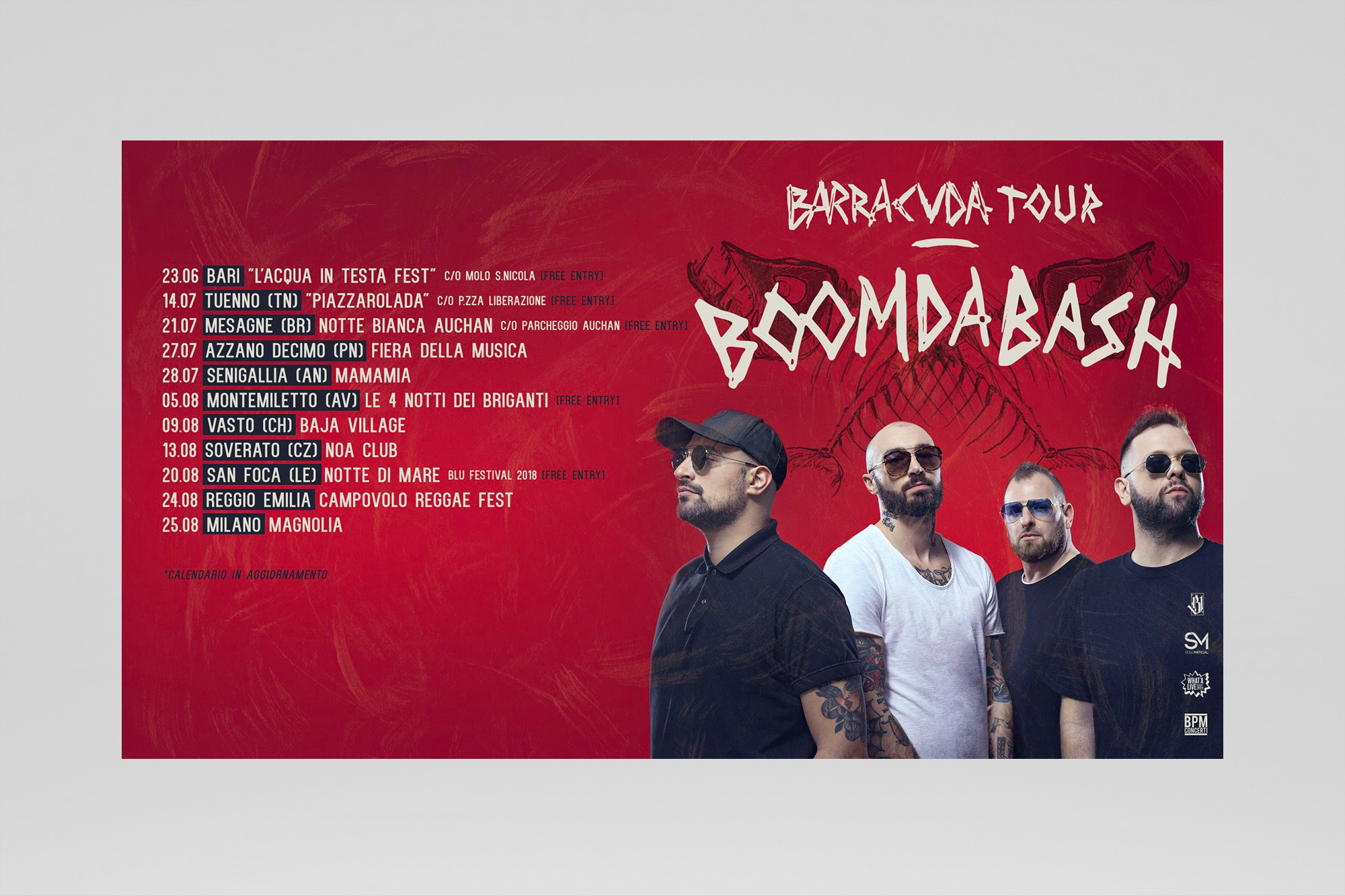 Boomdabash “Barracuda” – CD Pack, Tour Poster - img 11