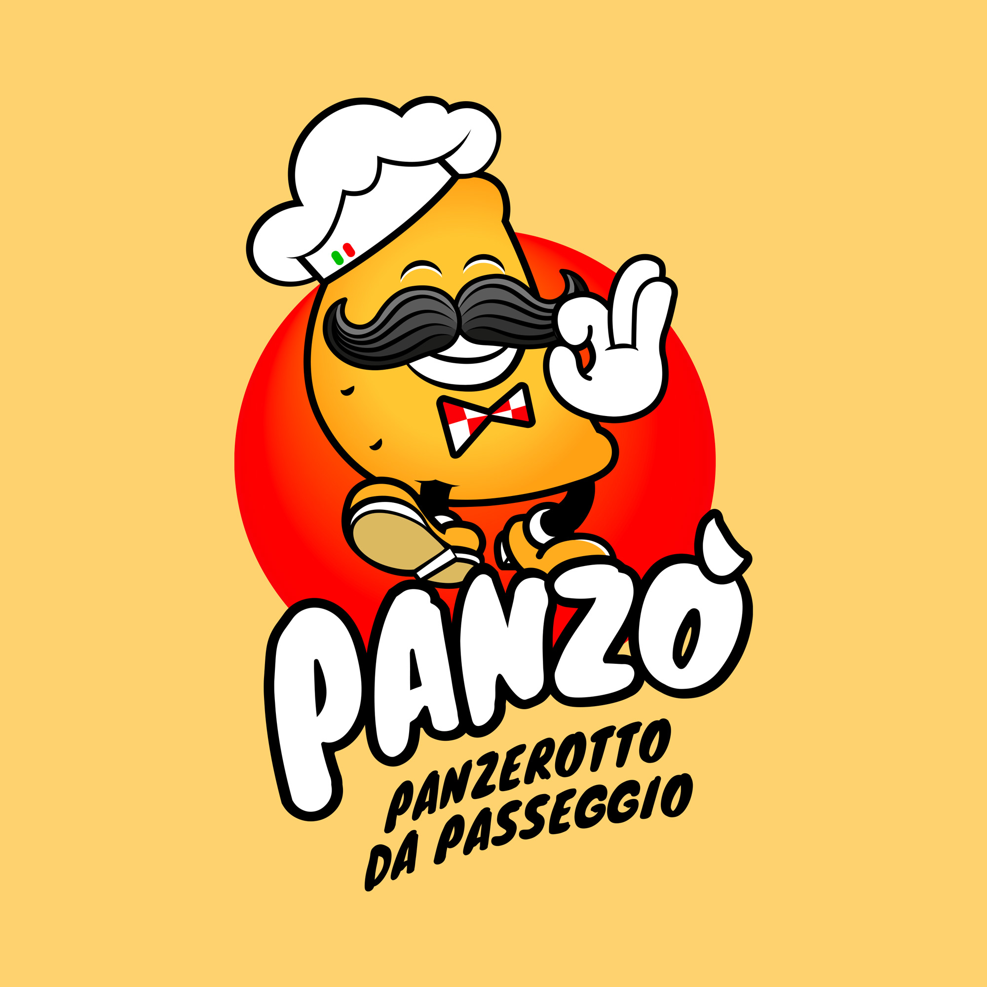 Panzò - Panzerotto da passeggio. logo by GGCA